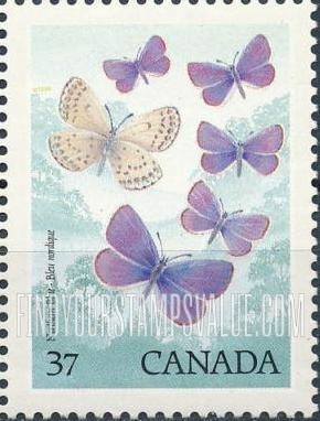 FindYourStampsValue: International Entomology Congress, Vancouver: Northern blue