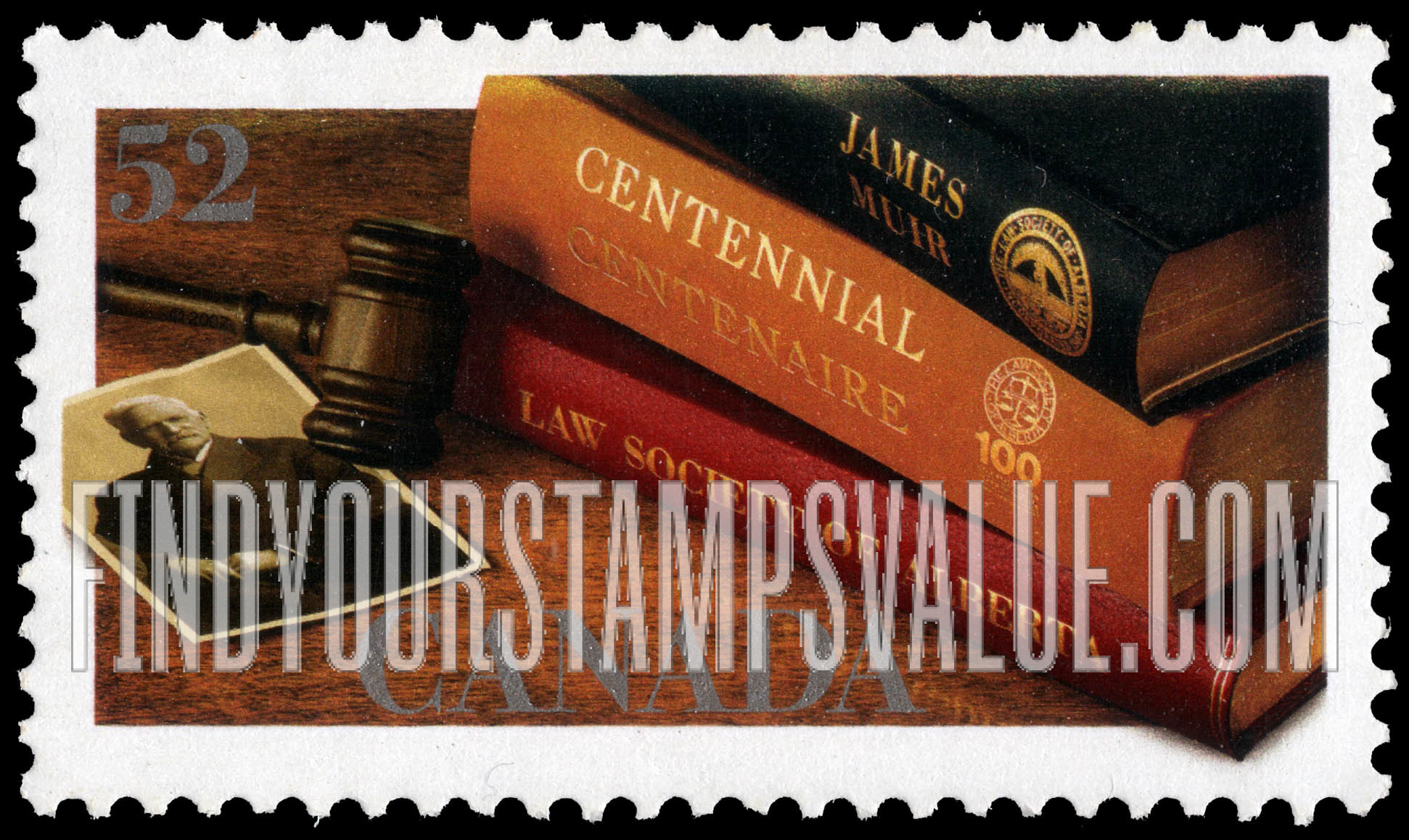 FindYourStampsValue: Law Sosiety of Alberta, centennial