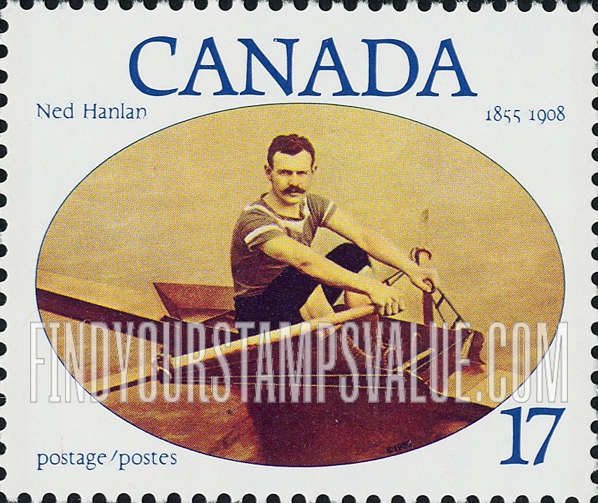 FindYourStampsValue: Ned Hanlan (1855-1908),Oarsman