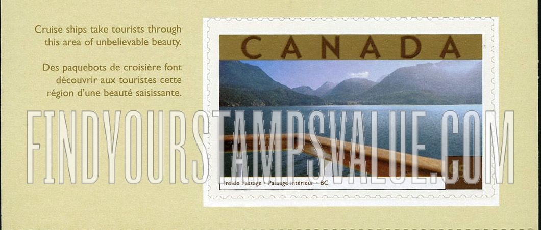 FindYourStampsValue: Tourist Attractions Type of 2001: Inside Passage, British Columbia