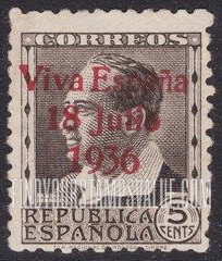 FindYourStampsValue: Revolutionary Overprints, Nationalist (Revolutionary) Forces, Santa Cruz de Tenerife: Blasco Ibáñez