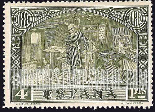 FindYourStampsValue: Air Post: Christopher Columbus, Columbus in His Cabin