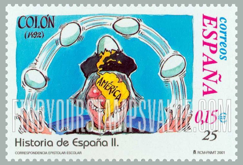 FindYourStampsValue: Letter Writing Type of 1998: Christopher Columbus, 1492