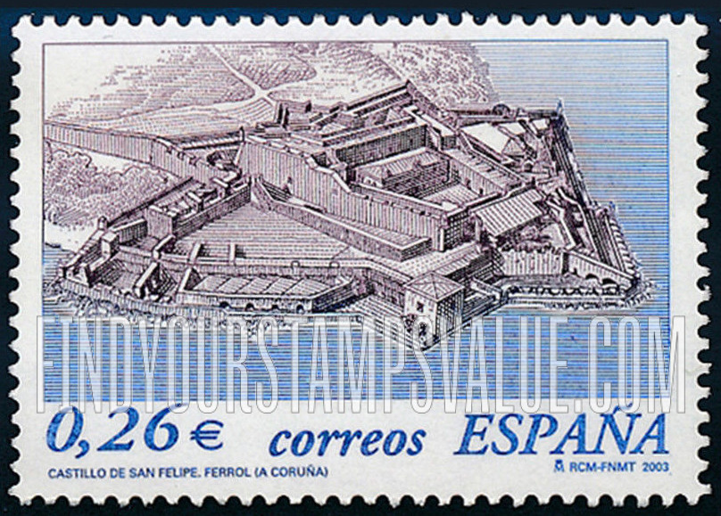 FindYourStampsValue: Castles: San Felipe Castle, Ferrol