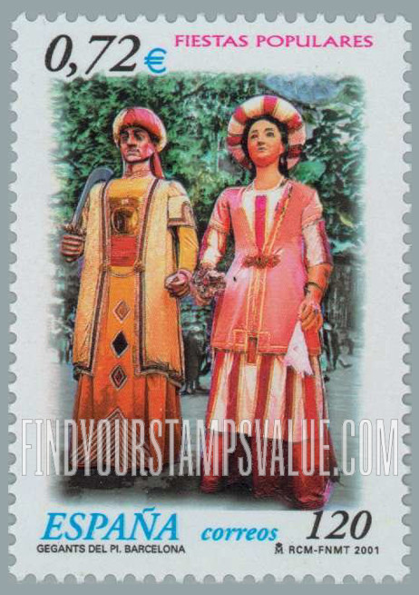 FindYourStampsValue: Local Festivals: Giants of Pí, Barcelona