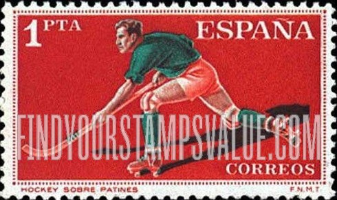 FindYourStampsValue: Sports: Hockey on roller skates