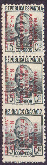FindYourStampsValue: Revolutionary Overprints, Nationalist (Revolutionary) Forces, Malaga: Concepción Arenal