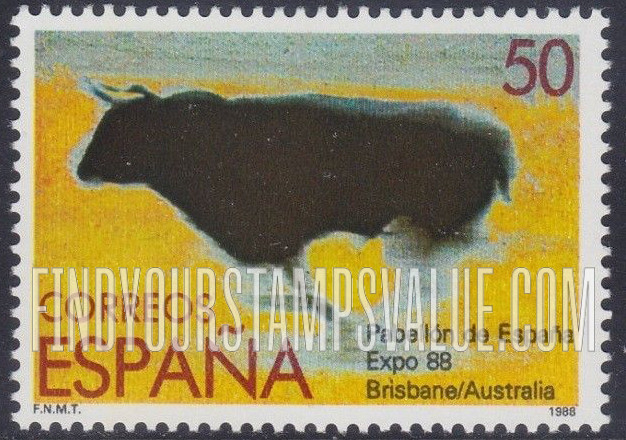 FindYourStampsValue: World Expo ’88, Brisbane, Australia: Bull