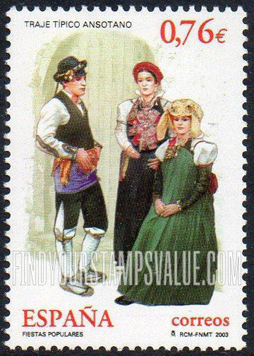 FindYourStampsValue: Traditional Dress from Ansó Valley