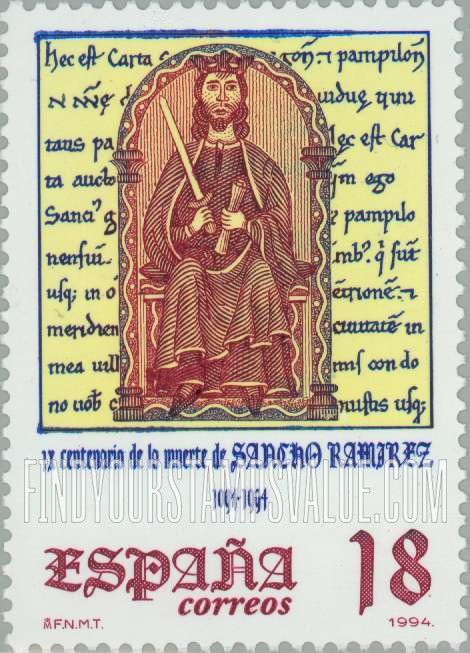 FindYourStampsValue: King Sancho Ramirez, 900th Death Anniversary