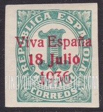 FindYourStampsValue: Revolutionary Overprints, Nationalist (Revolutionary) Forces, Santa Cruz de Tenerife: Numeral