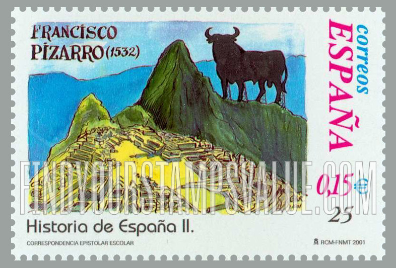 FindYourStampsValue: Letter Writing Type of 1998: Campaign against Incas by Francisco Pizarro, 1532