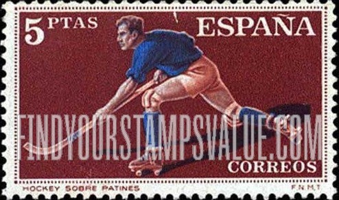FindYourStampsValue: Sports: Hockey on roller skates