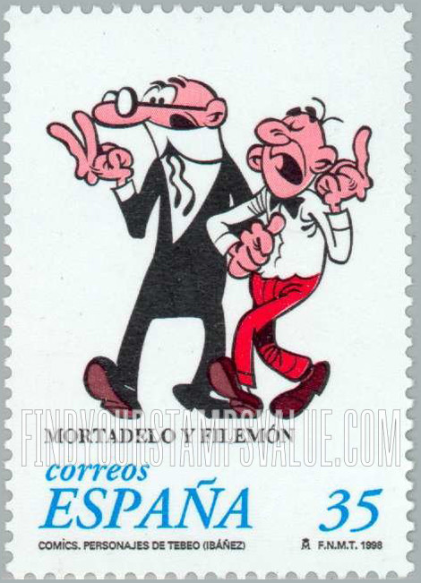FindYourStampsValue: Comic Book Characters: Mortadelo and Filemón, by Ibáñez