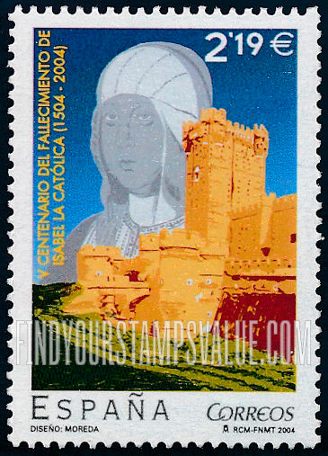 FindYourStampsValue: Queen Isabella I (1451-1504)