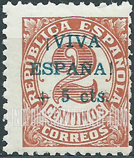 FindYourStampsValue: Revolutionary Overprints, Nationalist (Revolutionary) Forces, Semi-Postal: Numeral