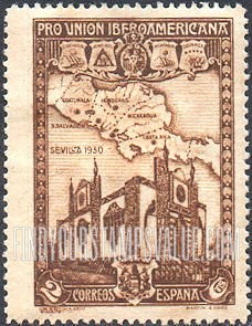 FindYourStampsValue: Pavilion and Map of Central America