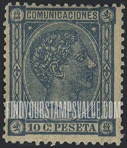 FindYourStampsValue: Kingdom: King Alfonso XII