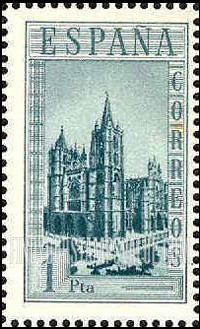 FindYourStampsValue: Semi-Postal: Spanish State, Leon Cathedral