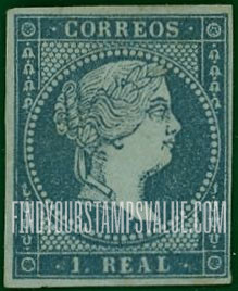 FindYourStampsValue: Kingdom: Isabella II