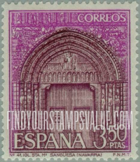 FindYourStampsValue: Tourism: Portal of St. Mary’s Church, Sangüesa, Navarre