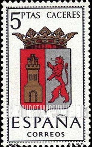 FindYourStampsValue: Provincial Arms Issue: Caceres