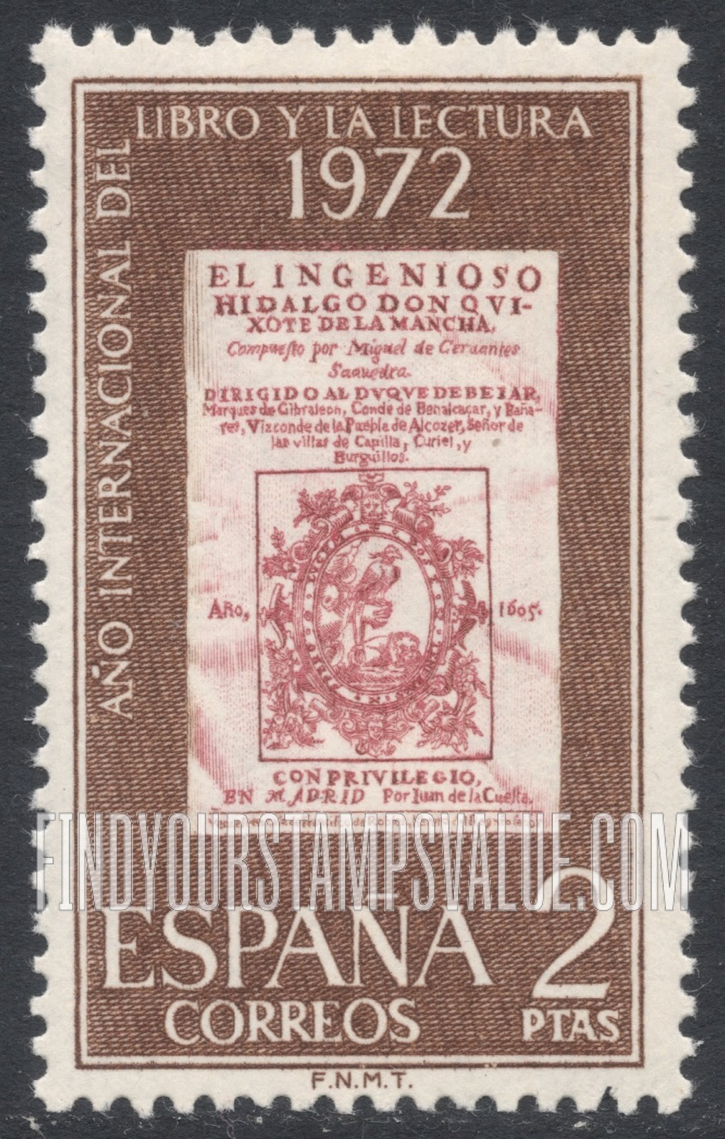 FindYourStampsValue: Don Quixote Title Page, 1605