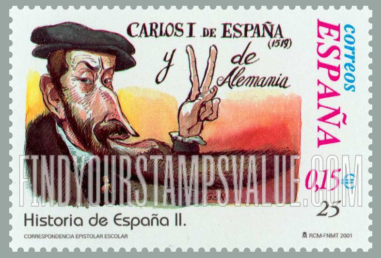 FindYourStampsValue: Letter Writing Type of 1998: Election of King Charles I as Holy Roman Emperor Charles V, 1519