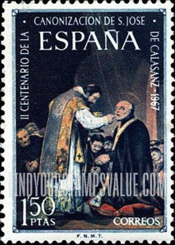 FindYourStampsValue: St. José Receiving Last Unction, by Goya