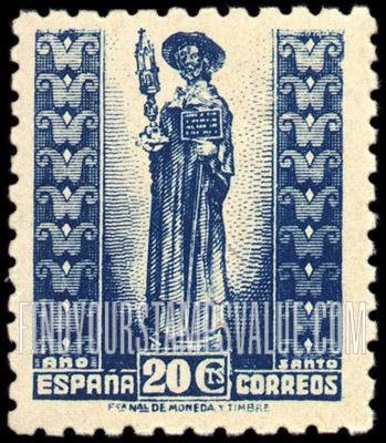 FindYourStampsValue: Holy Year Issues: Statue in St. James Cathedral