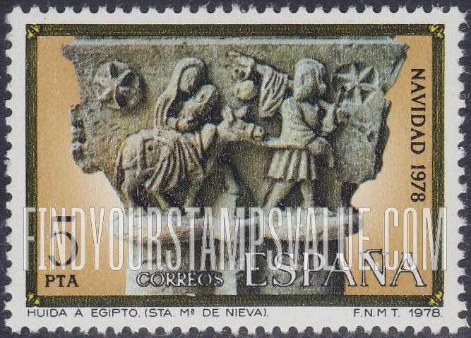FindYourStampsValue: Flight into Egypy, Capital from St. Mary de Nieva