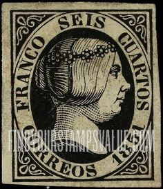 FindYourStampsValue: Kingdom: Queen Isabella II