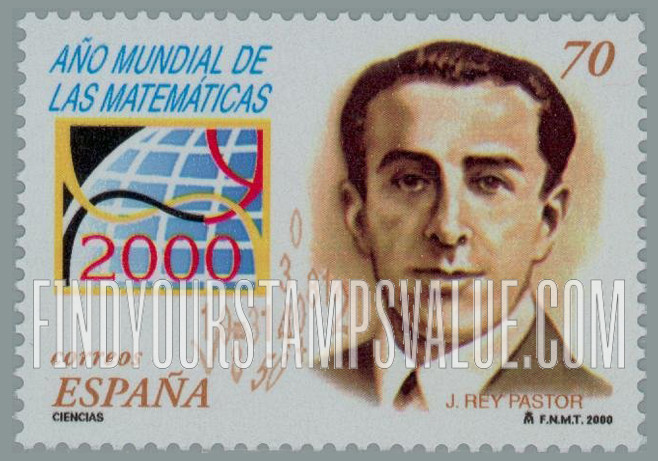 FindYourStampsValue: Julio Rey Pastor (1888-1962), Mathematician