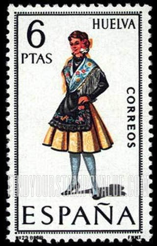 FindYourStampsValue: Regional Costumes Issue: Woman from Huelva