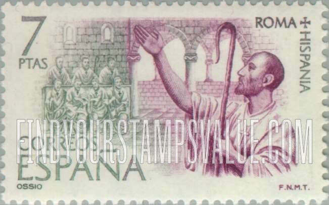 FindYourStampsValue: Bishop Ossius of Cordoba preaching