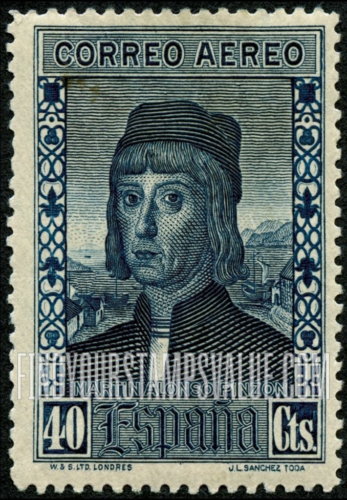 FindYourStampsValue: Air Post: Christopher Columbus, Martín Alonso Pinzón