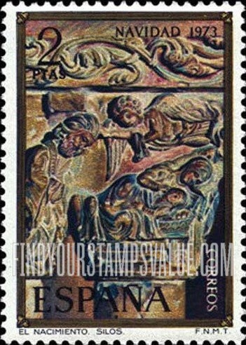FindYourStampsValue: Nativity, Column Capital, Silos Church