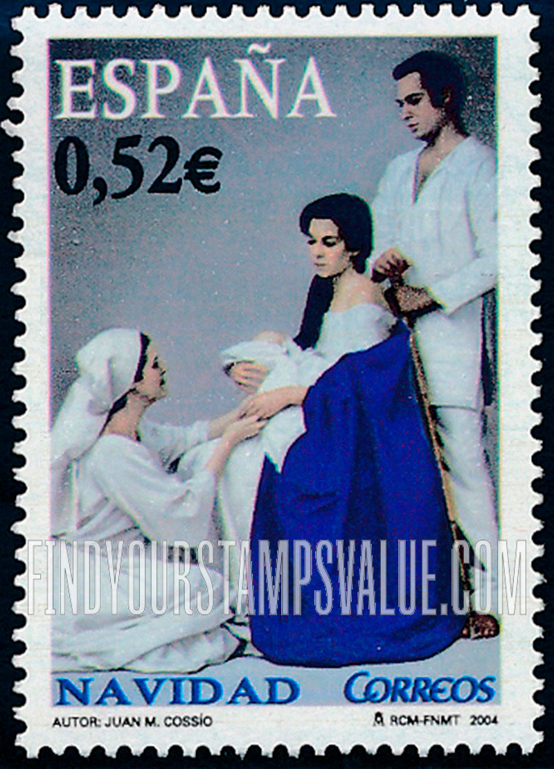 FindYourStampsValue: Christmas: Nativity, by Juan Manuel Cossío