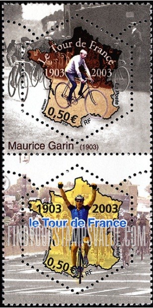 FindYourStampsValue: Tour de France Bicycle Race, Centennial