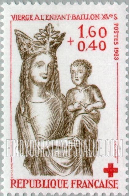 FindYourStampsValue: SEMI-POSTAL - Virgin with Child, Baillon, 14th Centennial