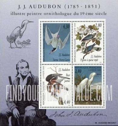 FindYourStampsValue: John J. Audubon (1785-1851)