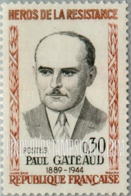FindYourStampsValue: Paul Gateaud: Heroes Type of 1957