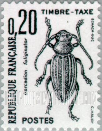 FindYourStampsValue: POSTAGE DUE - Dorcadion fuliginator