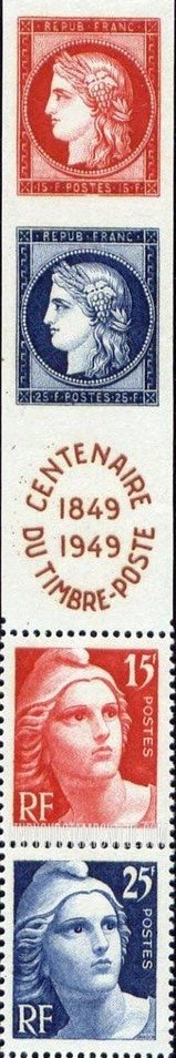 FindYourStampsValue: Ceres and Marianne: Types of 1849 and 1945