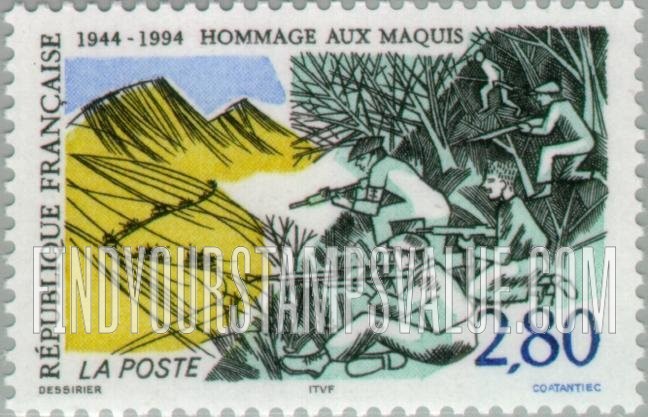 FindYourStampsValue: Resistance of the Maquis, 50th Anniversary