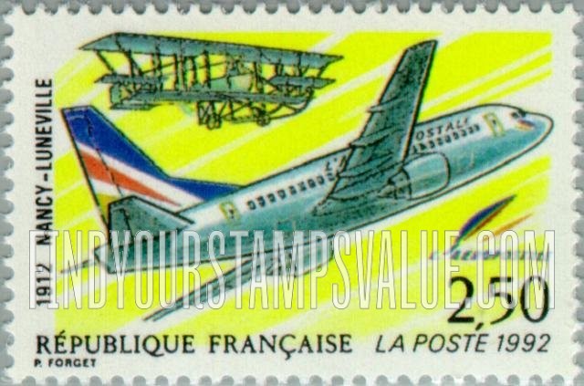 FindYourStampsValue: First Mail Flight from Nancy to Luneville, 80th Anniversary