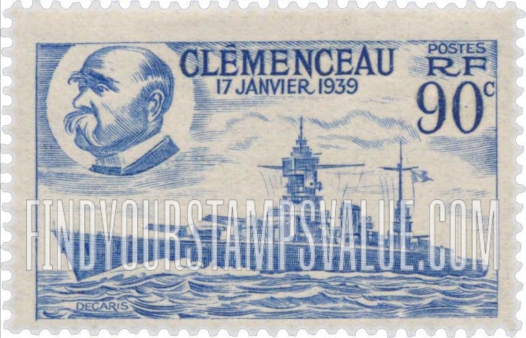 FindYourStampsValue: Georges Clemenceau and Battleship Clemenceau