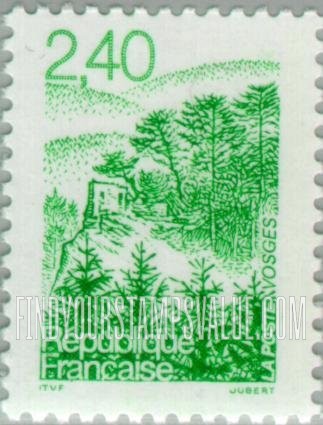 FindYourStampsValue: Scenes of France: Forest, Vosges