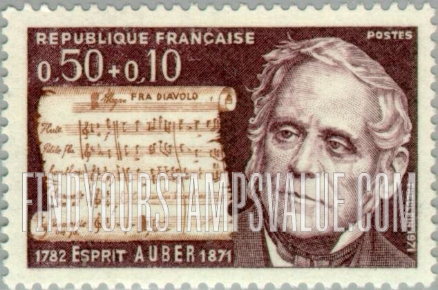 FindYourStampsValue: SEMI-POSTAL - Daniel-Francois Auber and “Fra Diavolo” Music