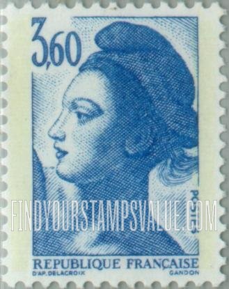 FindYourStampsValue: Liberty, after Delacroix: Liberty Type of 1982